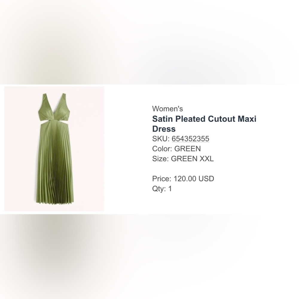 Abercrombie & Fitch Green Maxi Dress - Picture 5 of 5